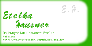 etelka hausner business card